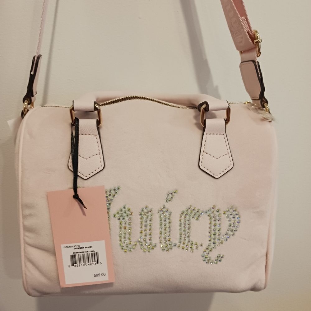 Juicy Couture Velour Powder Blush Obsesion Satchel